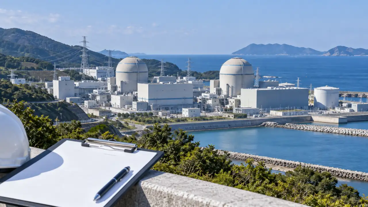 沿岸部の原子力発電施設を想起させるイメージ